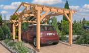 Carport Asymétrique en Douglas 484 x 300 cm