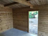 Garage en  Bois Traité  19.43 m² en 40 mm