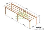 Pergola GRENOBLE 1000x300cm