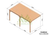 Pergola avec toit REIMS 600x300cm