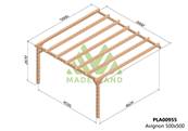 Pergola adossée AVIGNON 500x500cm