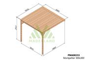 Pergola avec toit MONTPELLIER 300x300cm
