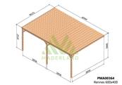 Pergola avec toit RENNES 600x400cm
