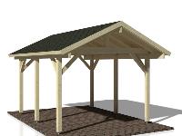 CARPORT ROBERT 11.7 - Bois Naturel non - traité 