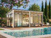 Saga 16,2 m² – Jardin d’hiver bois avec portes coulissantes 