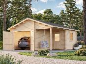 GARAGE PALMAKO ROGER 21.9 +5.2  M² 44mm AVEC DOUBLE PORTE EN BOIS