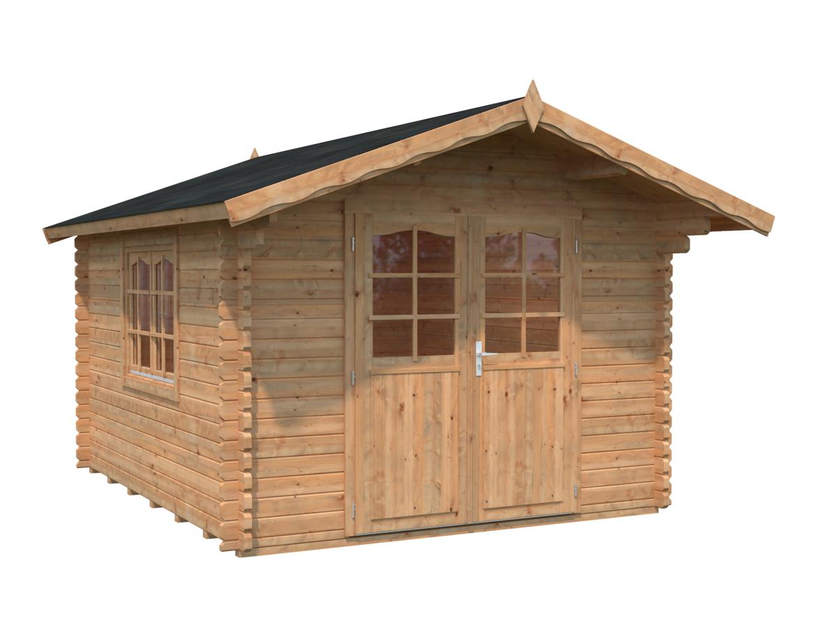 Abri SALLY 10,2 m² - 44 mm- Abri de jardin bois PALMAKO