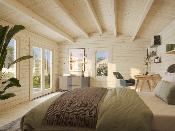 Abris de jardin IRIS 19,1 m² en 44 mm avec plancher