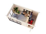 Andrea 15,2 m² Slide – Bois naturel – Palmako