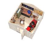 Abri de jardin bois Palmako LUCAS 12,1 m² – Panneaux 16 mm