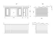 Studio de jardin Palmako Aurelia 16,7 m² bois naturel non traité