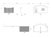 Garage bois Palmako ROGER 19,0 + 33,2 m² – 44 mm avec double porte en bois