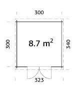 ABRIS DE JARDIN ELLA 8.7 m²