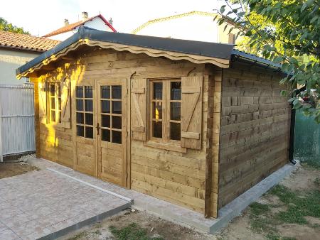 Abri de jardin en bois Traité - PREM-  19.46 m² - 40 mm