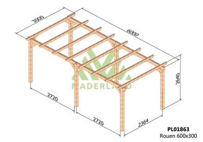 Carport ROUEN 600x300cm