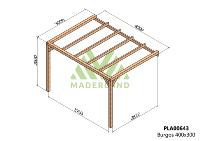 PERGOLA BURGOS- 12 m² - Adossable -Dim(cm): 400 x 300