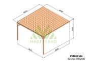 Pergola avec toit RENNES 400x400cm