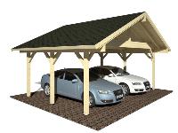 CARPORT ROBERT 20.6 - Bois Naturel non - traité 