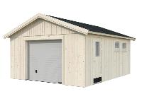 GARAGE ossature bois - NORDIC - ANDRE 21.5 M- avec porte sectionnelle