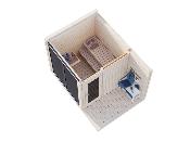 Sauna Bois Sarah 3.8m² - Bancs Double Niveau & Fenêtre - Palmako