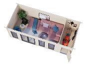 Studio de jardin Palmako Aurelia 19,2 m² bois naturel non traité