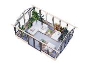 Jardin d’hiver Palmako Isabella 22,2 m² – Pavillon vitré bois 90 mm (Alu SG)