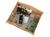 Abri de jardin - VALENTINE- 9 m² - bois traité autoclave classe 4 