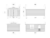 Garage en bois Palmako Roger 19 m² avec double porte en bois