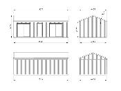 Maison miniature bois Palmako Rebekka 31,8 m² – Portes aluminium – Toit double pente