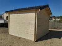 Abri de jardin bois traité  - PREM 9m² - madriers 28 mm