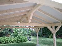 Carport en Épicéa Non Traité 5x6m - 30m² à Deux Pentes