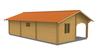 Chalet Bois CRISTINE 61m² - 2 Chambres & Terrasse 9m² | Sans Kit Menuiseries, Sans Volets Bois, Sans Plancher