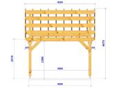 Carport monopente 6,25 x 4,5 m en Epicéa traité - entraits moisés