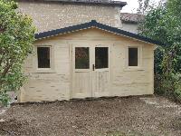 ABRI DE JARDIN EN  BOIS - ECO 19.80 m²-  madriers 28 mm