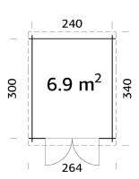 ABRIS DE JARDIN ELLA 6.9 m²