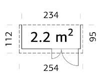 ABRI DE RANGEMENT LEIF 2.2 M² adossable