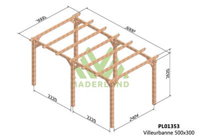 Pergola VILLEURBANNE 500x300cm