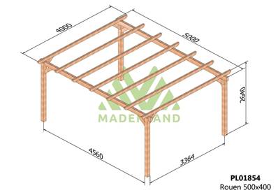 Carport ROUEN 500x400cm