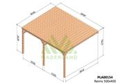 Pergola avec toit REIMS 500x400cm