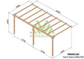 Pergola adossée SAINT-DENIS 600x300cm