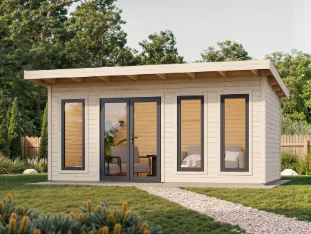 Studio de jardin Palmako Aurelia 15,2 m² bois naturel non traité