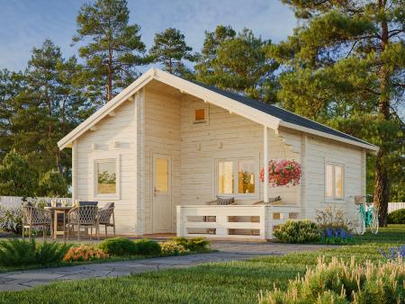 Chalet EMILY 40.1+5.2 m² - 70 mm avec mezzanine