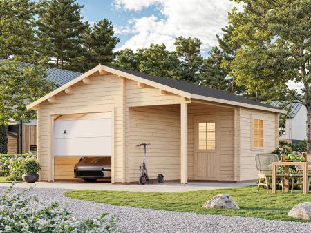 GARAGE PALMAKO ROGER 21.9 + 5.2 M² 44 mm AVEC PORTE SECTIONNELLE