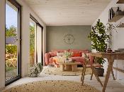 Maison miniature bois Palmako Rebekka 13,6 m² – Bureau de jardin lumineux