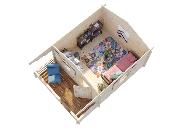 Abri de jardin EMMA 10.4 + 4.2 m² - avec plancher bois