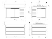 Abri de jardin Amanda 11,2 m² Slide 44 mm – Bois naturel – Palmako