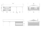 Chalet de jardin bois Palmako Irene 19,0 + 33,2 m² – Double pente 44 mm