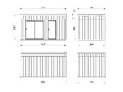 Johanna 13,6 m² – Maison miniature bois Palmako à toit plat