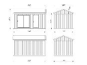 Maison miniature bois Palmako Rebekka 13,6 m² – Bureau de jardin lumineux