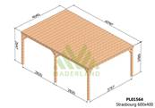 Pergola avec toit STRASBOURG 600x400cm
